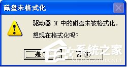 U盘连接电脑后提示“磁盘未被格式化”怎么办？