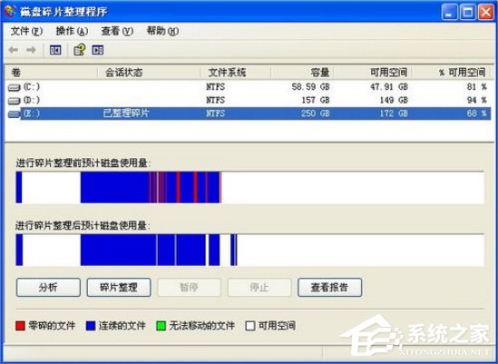 WinXP电脑磁盘碎片怎么整理？