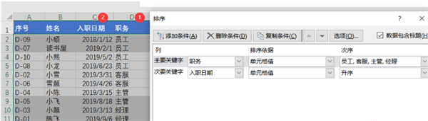 Excel利用自定义序列方法进行排序技巧