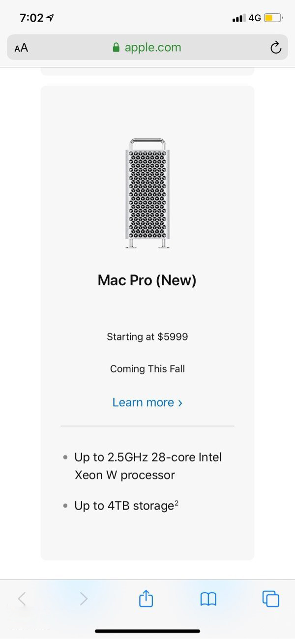 2019款新Mac Pro售价意外曝光