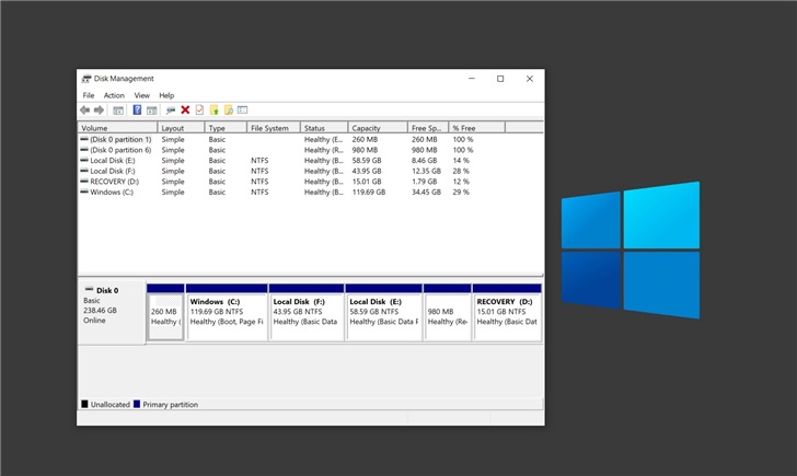 Win10将获现代磁盘分区管理工具