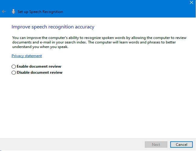 Windows10中用你的声音打字