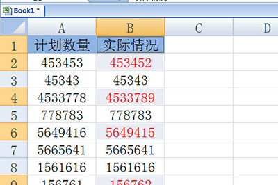 Excel怎么比较两列数据是否一样？