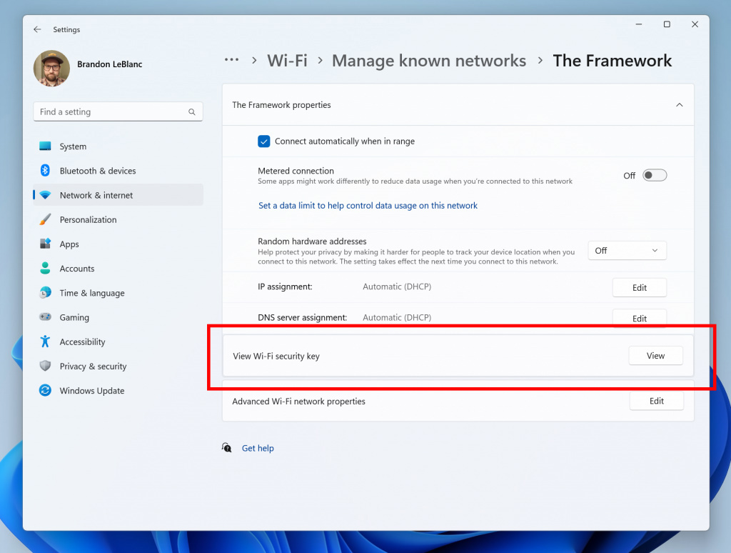 微软 Win11 预览版新特性，查看系统中已保存的所有 Wi-Fi 密码